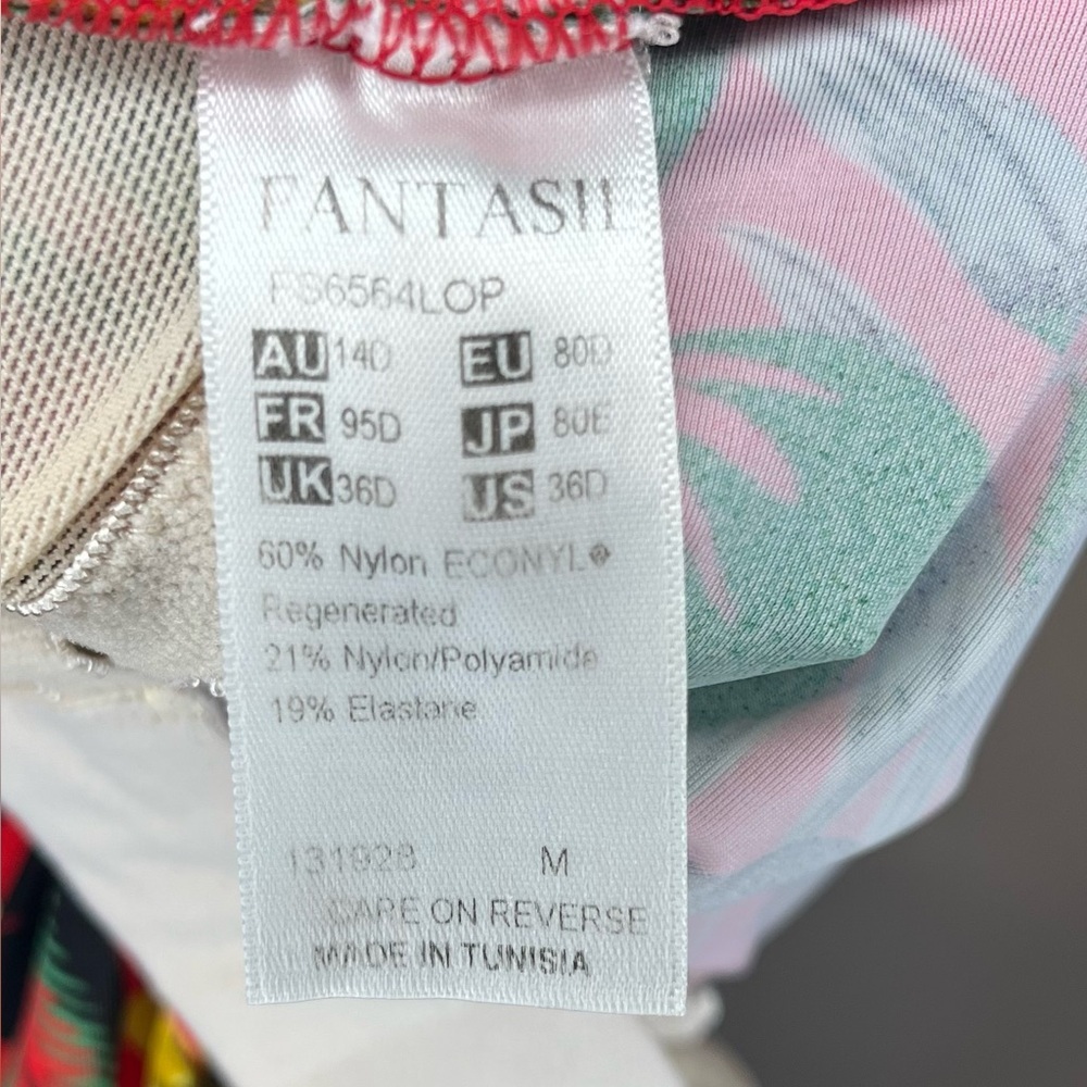 Fantasie Women’s Vilamora Twist Tankini Top (top only) Cup Size Swim Size 36D - Picture 7 of 7
